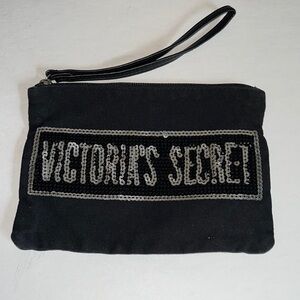 Victorias Secret Little Black Zip Makeup Bag